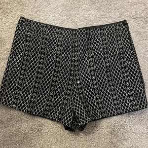 Forever 21 Fancy Black and Silver Shorts